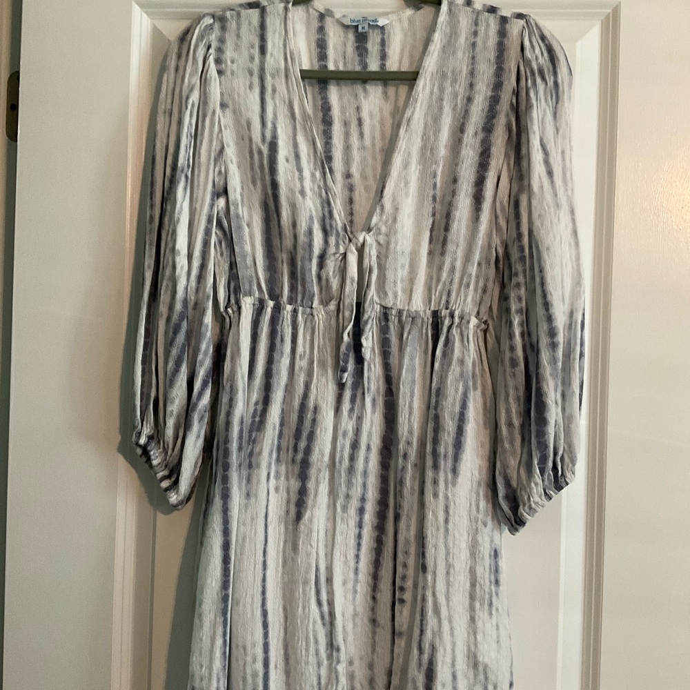 Blue Island Striped Swim Coverup